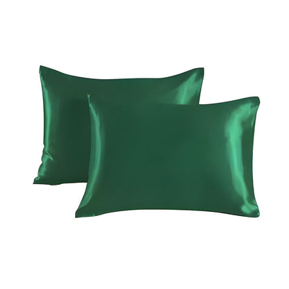 2-pack Satin Pillowcase, 50 x 66cm, Dark Green V1237-ZY-506-0109