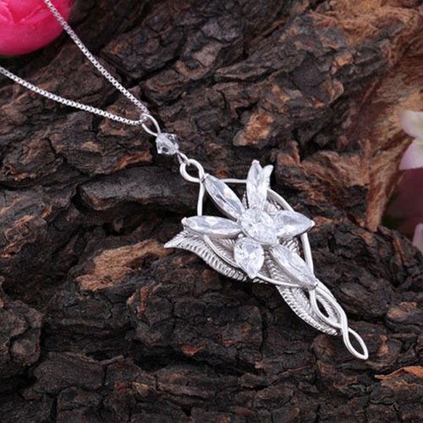 Evenstar Lord of the Rings Silver Plated Necklace, Arwen V1237-ZY-506-0115