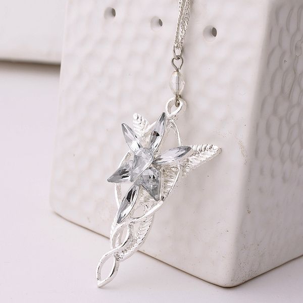 Evenstar Lord of the Rings Silver Plated Necklace, Arwen V1237-ZY-506-0115