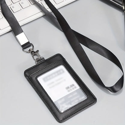 Elegant Black ID Card Holder and Name Badge V1237-ZY-506-0119