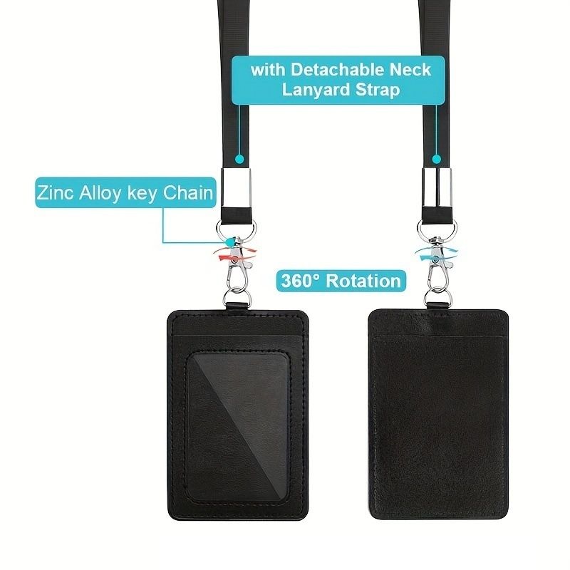 Elegant Black ID Card Holder and Name Badge V1237-ZY-506-0119