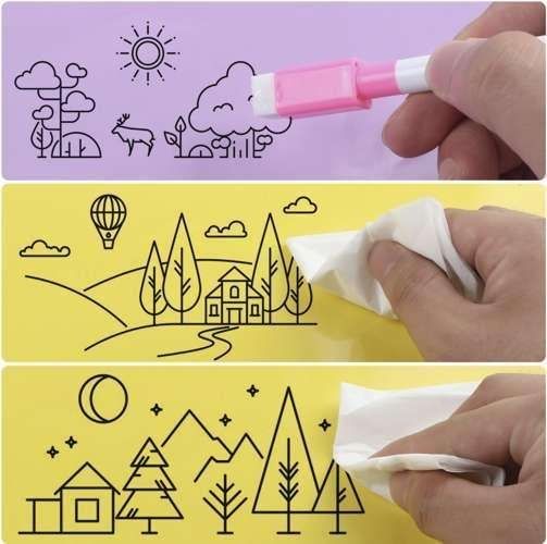 12-Pack Whiteboard Pens with Eraser and Magnet, MultiColor V1237-ZY-506-0120