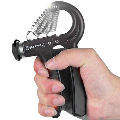 5-60kg Adjustable Hand Grip Strength Trainer, Black V1237-ZY-506-0121