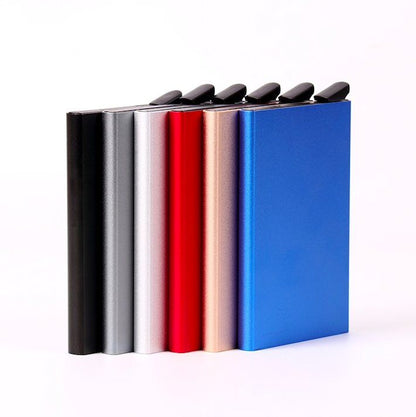 Aluminum Pop-Up Card Holder RFID-Safe Black Case V1237-ZY-506-0123