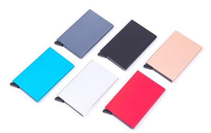 Aluminum Pop-Up Card Holder RFID-Safe Black Case V1237-ZY-506-0123
