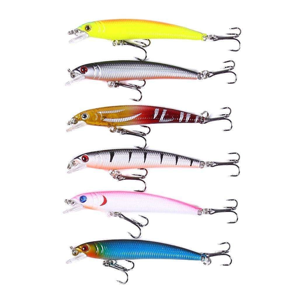 43-Pack Fishing Lure Wobbler Minnow Mixed Color V1237-ZY-506-0125