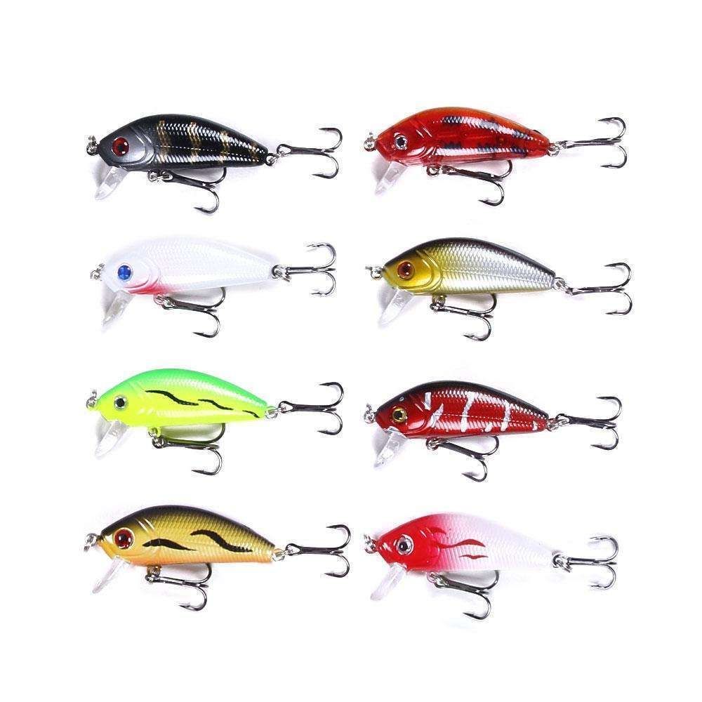 43-Pack Fishing Lure Wobbler Minnow Mixed Color V1237-ZY-506-0125