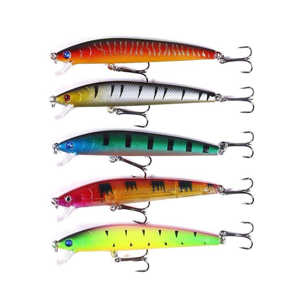 43-Pack Fishing Lure Wobbler Minnow Mixed Color V1237-ZY-506-0125