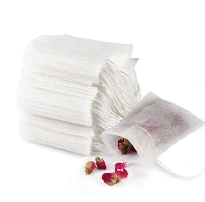 200pcs Empty Loose Leaf Tea Bags, White V1237-ZY-506-0127