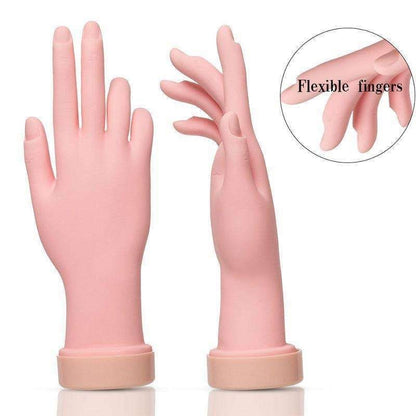 Silicone nail training hand fake hand for nail art, Beige V1237-ZY-506-0154