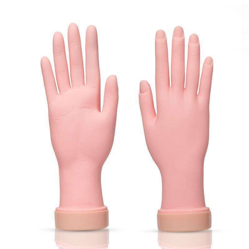 Silicone nail training hand fake hand for nail art, Beige V1237-ZY-506-0154