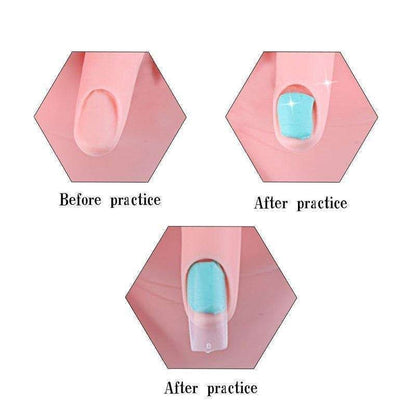 Silicone nail training hand fake hand for nail art, Beige V1237-ZY-506-0154
