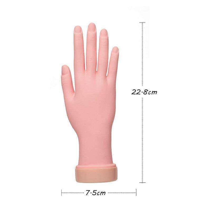 Silicone nail training hand fake hand for nail art, Beige V1237-ZY-506-0154