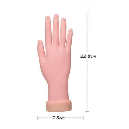 Silicone nail training hand fake hand for nail art, Beige V1237-ZY-506-0154