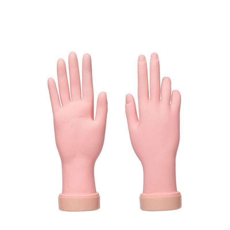 Silicone nail training hand fake hand for nail art, Beige V1237-ZY-506-0154