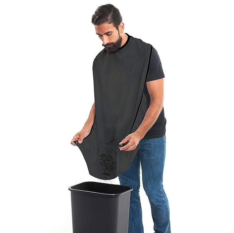 Barber Cape Black, Apron for Shaving & Beard Collection V1237-ZY-506-0155