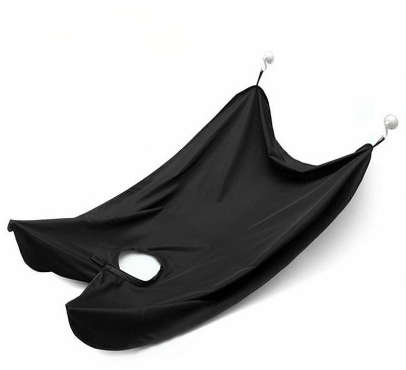 Barber Cape Black, Apron for Shaving & Beard Collection V1237-ZY-506-0155