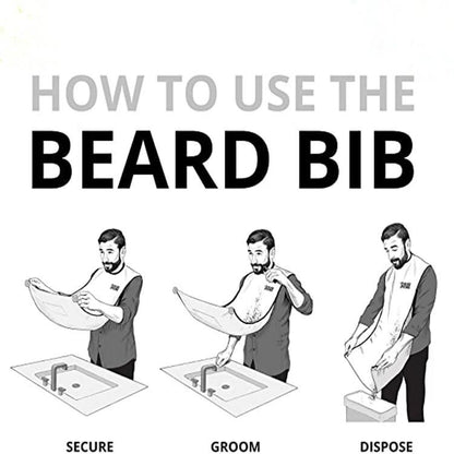 Barber Cape Black, Apron for Shaving & Beard Collection V1237-ZY-506-0155