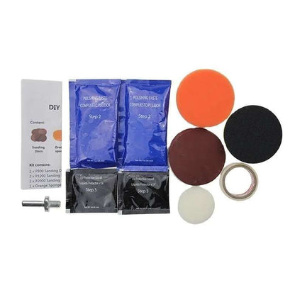 Headlight Polishing Kit MultiColor, Cleans Polishes Increases Clarity Safety V1237-ZY-506-0156