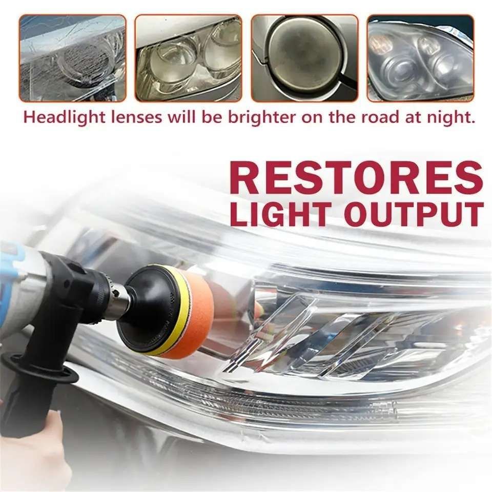 Headlight Polishing Kit MultiColor, Cleans Polishes Increases Clarity Safety V1237-ZY-506-0156