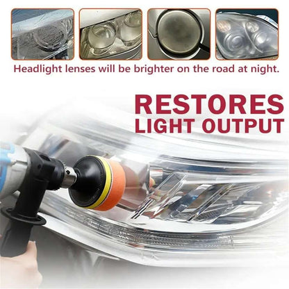 Headlight Polishing Kit MultiColor, Cleans Polishes Increases Clarity Safety V1237-ZY-506-0156
