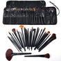 32pcs Professional Makeup Brushes, Genuine Goat Hair, Leather Case, Black V1237-ZY-506-0158
