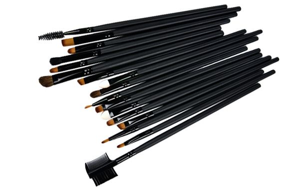 32pcs Professional Makeup Brushes, Genuine Goat Hair, Leather Case, Black V1237-ZY-506-0158