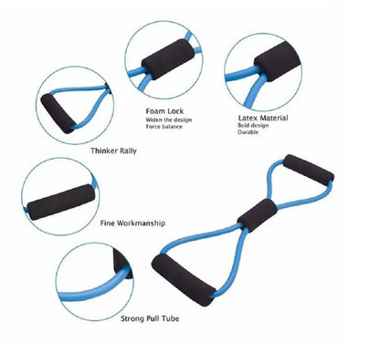 Resistance bands set for exercise yoga rehab, multicolor V1237-ZY-506-0165