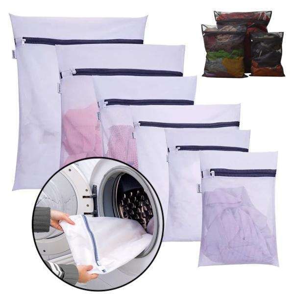 5pcs White Laundry Bags, 2 Sizes - Organize and Protect Clothes V1237-ZY-506-0170