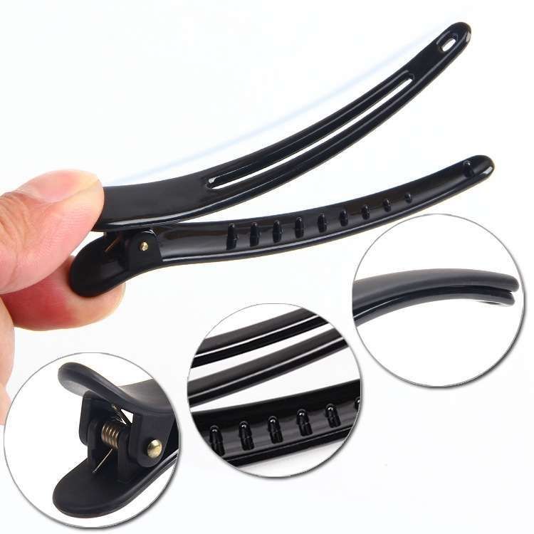10x Professional Hair Clips for Salons & Home Use, Black V1237-ZY-506-0172