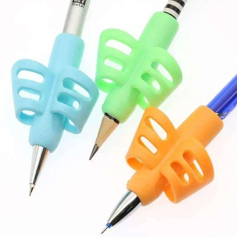 3pcs Pencil Holder for Kids, Multicolor Writing Aid Grip Trainer Pen Holder V1237-ZY-506-0179