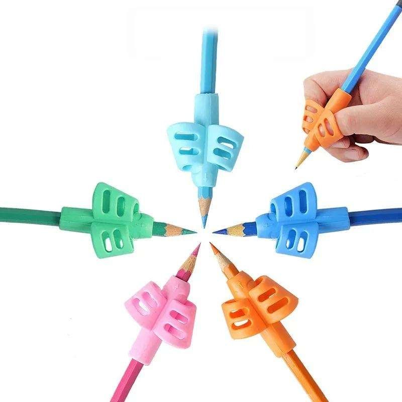 3pcs Pencil Holder for Kids, Multicolor Writing Aid Grip Trainer Pen Holder V1237-ZY-506-0179
