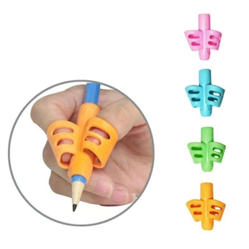 3pcs Pencil Holder for Kids, Multicolor Writing Aid Grip Trainer Pen Holder V1237-ZY-506-0179