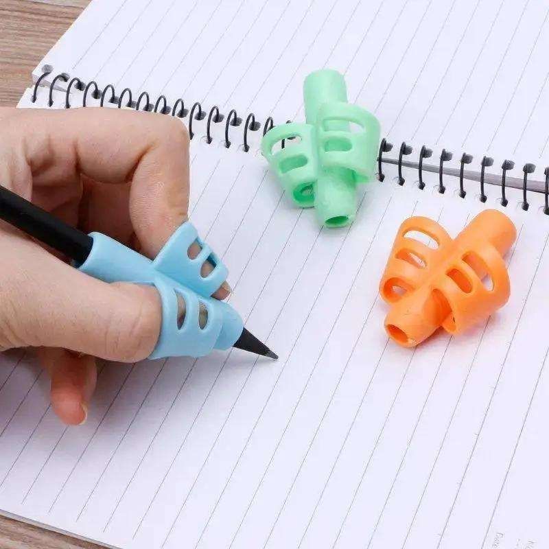 3pcs Pencil Holder for Kids, Multicolor Writing Aid Grip Trainer Pen Holder V1237-ZY-506-0179