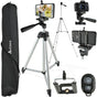 Phone Tripod Black, Mobile Camera Stand & Selfie Stick with Adjustable Height V1237-ZY-506-0180