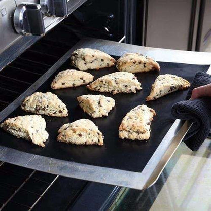 3pcs Non Stick Grill Mat Oven Baking Mat, 40x33cm, Black V1237-ZY-506-0191