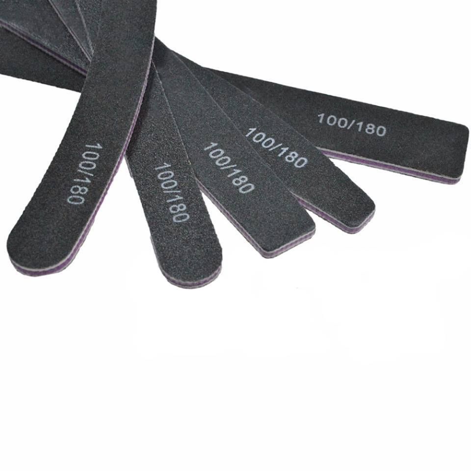 5pcs double-sided nail files 100/180 grit, black V1237-ZY-506-0192