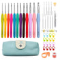 Knitting Kit 45-Piece with Crochet Hooks, Markers, Tape Measure, MultiColor V1237-ZY-506-0193