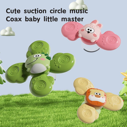 3-pack Baby Spinning Toy with Suction Cup, Green Yellow Pink, Educational Toys V1237-ZY-506-0195