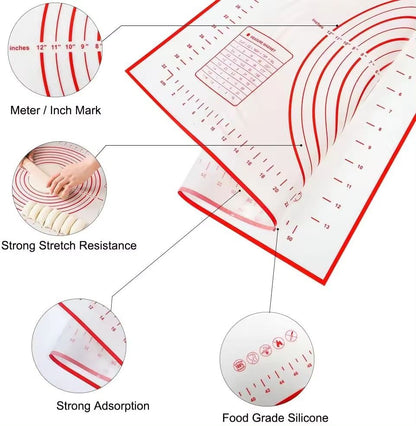 Silicone baking mat non stick multicolor, 40x60cm V1237-ZY-506-0196