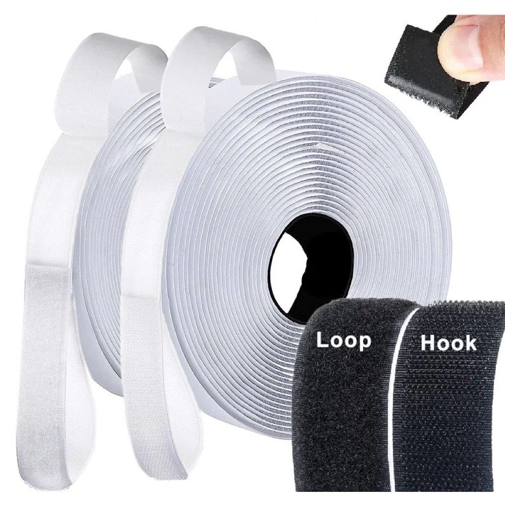 Self-Adhesive Velcro Tape 50m x 3cm, Black V1237-ZY-506-0202