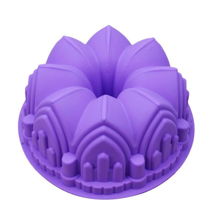 Silicone baking mold for sugar cookies, pink castle tower, 1 piece V1237-ZY-506-0205