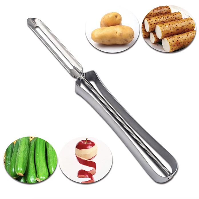 Stainless steel potato peeler and fruit peeler, Silver V1237-ZY-506-0208