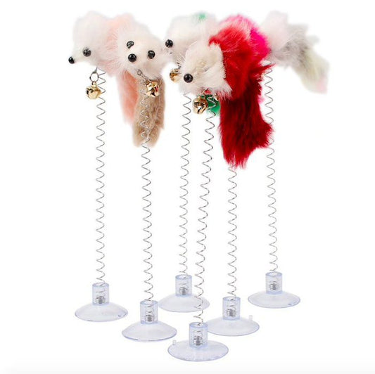 3pcs Cat Toy with Springy Mouse and Bell V1237-ZY-506-0211