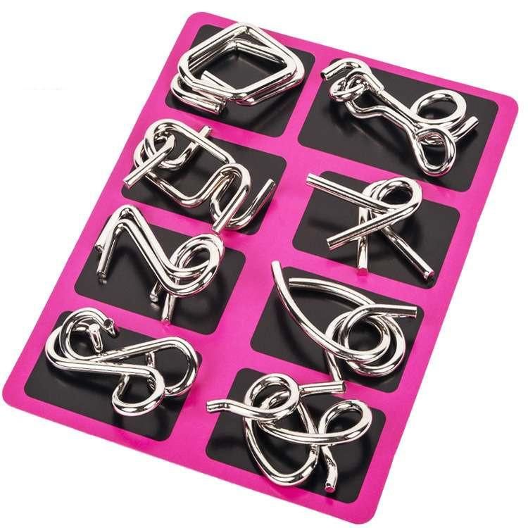 Brain Teaser Metal Puzzle, Pink V1237-ZY-506-0219