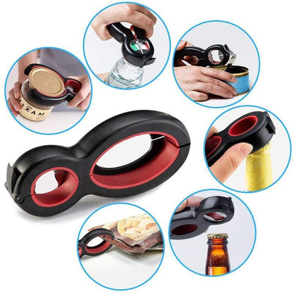 6 in 1 Can and Bottle Opener, Multi-Color V1237-ZY-506-0220
