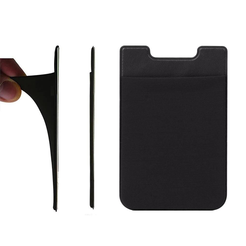 2-Pack Universal Self-Adhesive Mobile Wallet Card Holder, Black V1237-ZY-506-0221