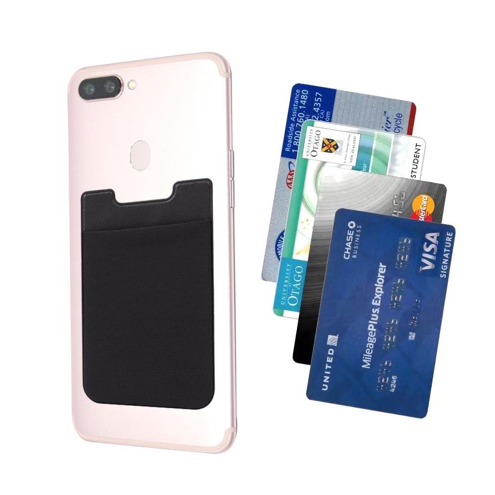 2-Pack Universal Self-Adhesive Mobile Wallet Card Holder, Black V1237-ZY-506-0221
