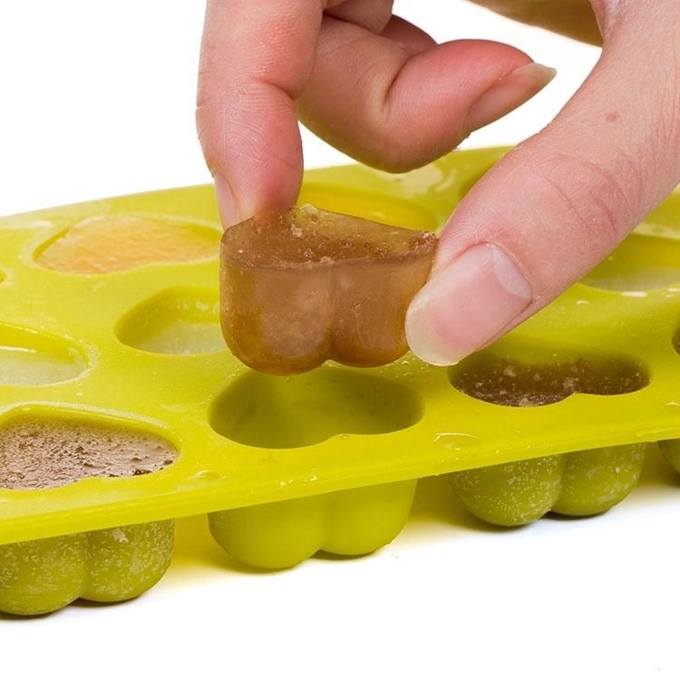 15 Hearts Ice Chocolate Jelly Mold for Pralines, Brown V1237-ZY-506-0224