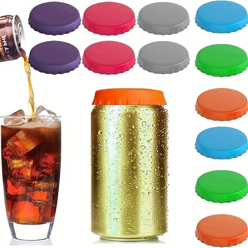 2pcs Silicone Caps Leakproof Jar Lid, MultiColor V1237-ZY-506-0225